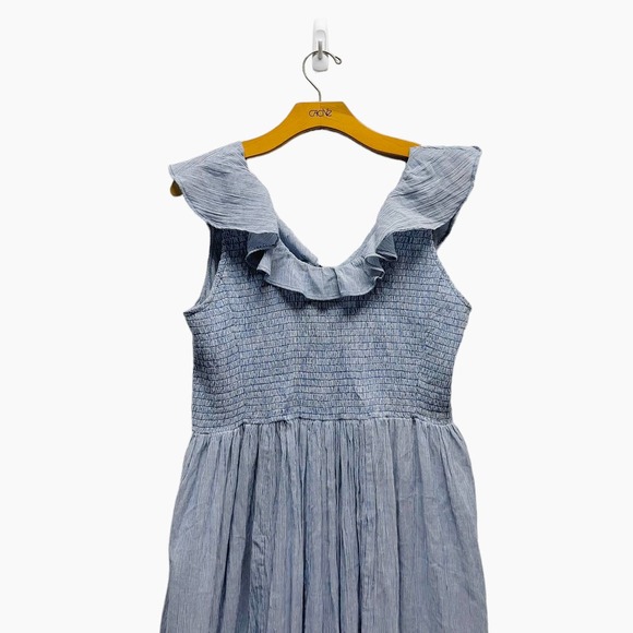 Hatch The Sarah Maternity Dress V Neck Smocked Ruffles - Picture 5 of 7